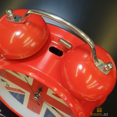 Часы будильник "Британский флаг" 21см